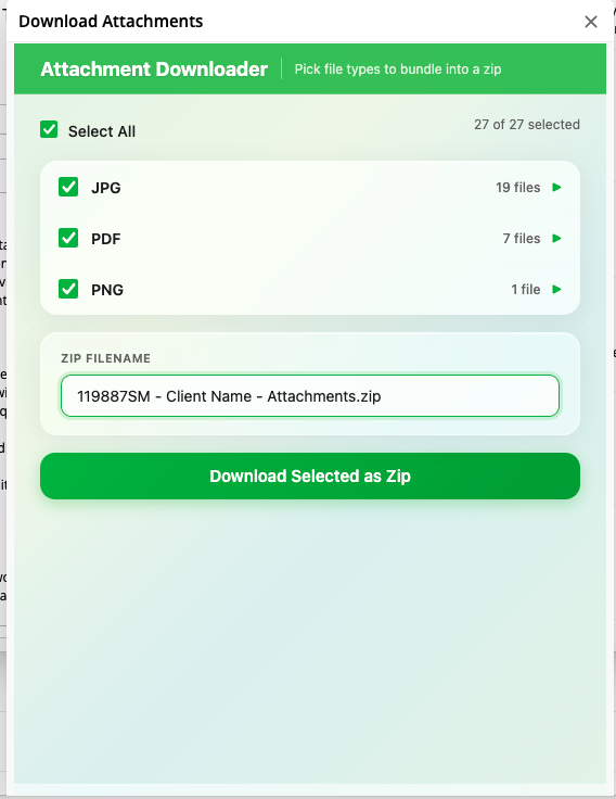 AAD file type picker