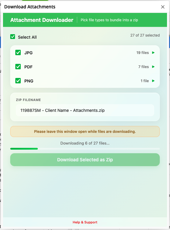 AAD download progress
